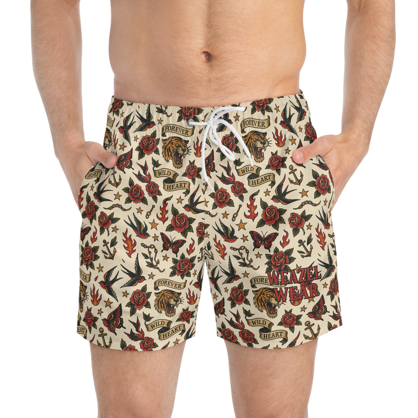 Ride or Die Tattoo Swim Trunks
