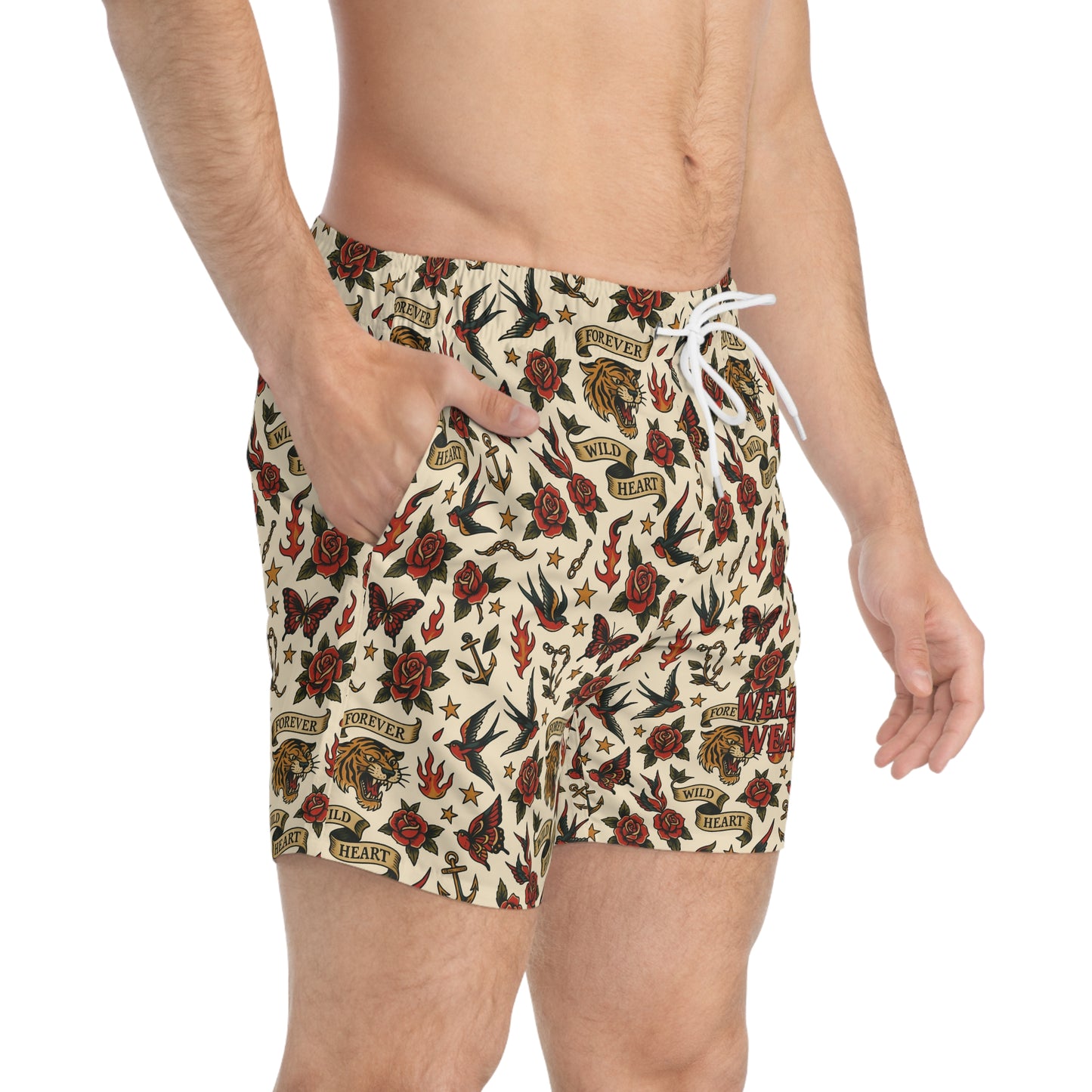 Ride or Die Tattoo Swim Trunks