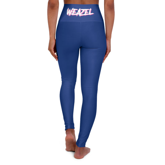 High Waisted Yoga Leggings Blue