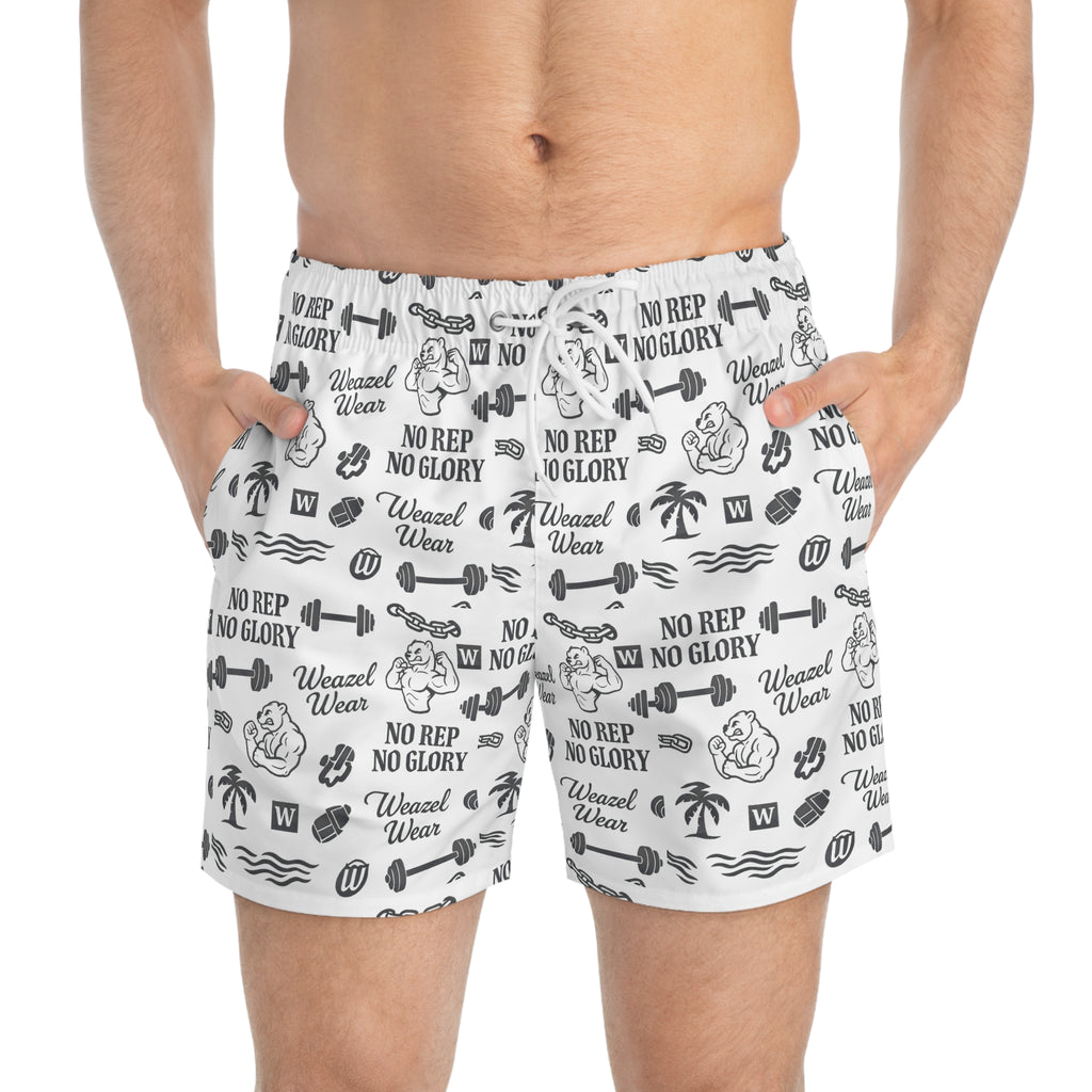 "No Rep No Glory" Swim Trunks