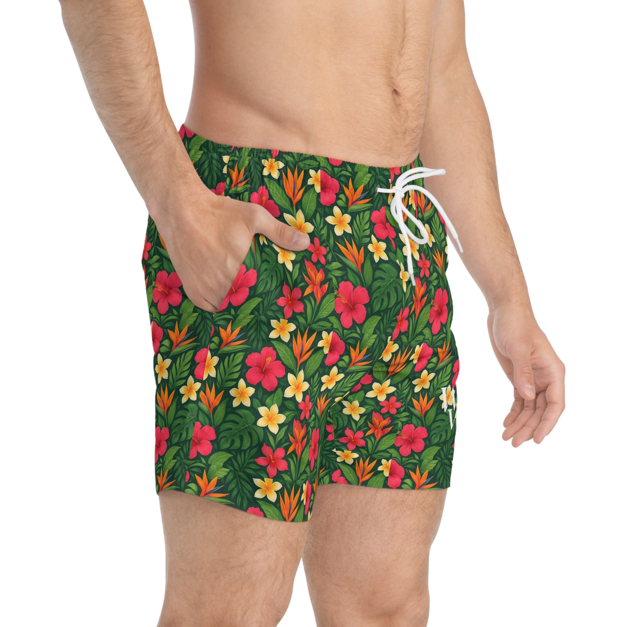 Tropical Heat Swim Trunks – Hibiscus Edition