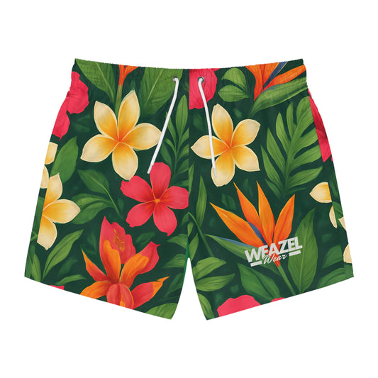 Tropical Hibiscus Swim Trunks