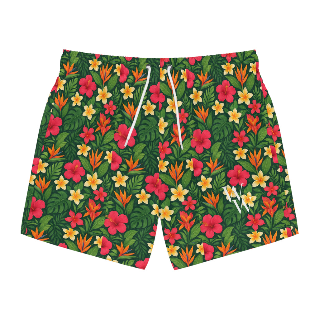 Tropical Heat Swim Trunks – Hibiscus Edition